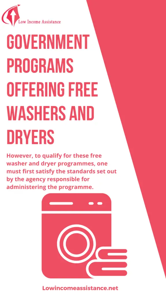 Free washer and dryer for low income families